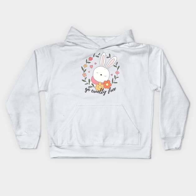 Easter - Go Cruelty free Kids Hoodie by valentinahramov